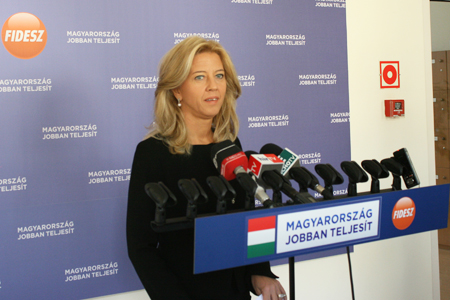 Selmeczi Gabriella, a Fidesz szóvivője